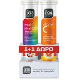 Pharmalead Multi+ A-Z & Q10 Multivitamin 20 tablets ef. and Vitamin C 1000mg 20 tablets eff for Energy Multitastes