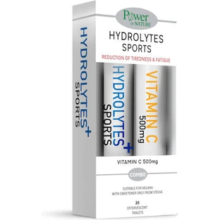 Power Of Nature Hydrolyte Sport mit Stevia & Vitamin C 500mg Orange 2x10 Brausetabletten
