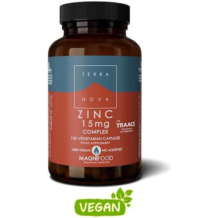 TerraNova Zinc Complex 15mg 100 cápsulas de hierbas