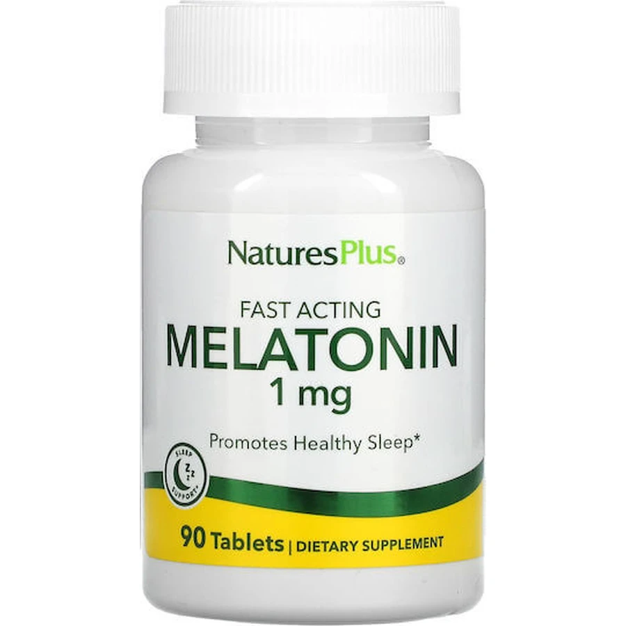 Nature's Plus Melatonin 1mg Schlaf Ergänzung 90 Tabs