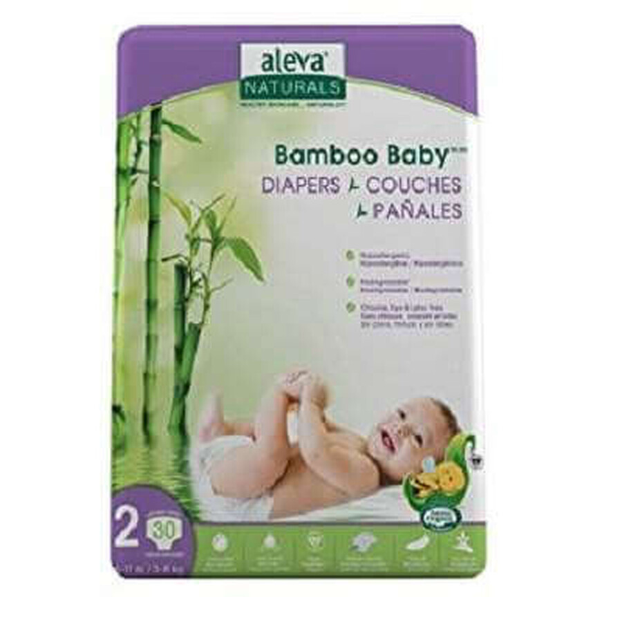 Scutec Bamboe Baby Nr. 2, 3 -8 Kg, 30 stuks, Aleva Naturals