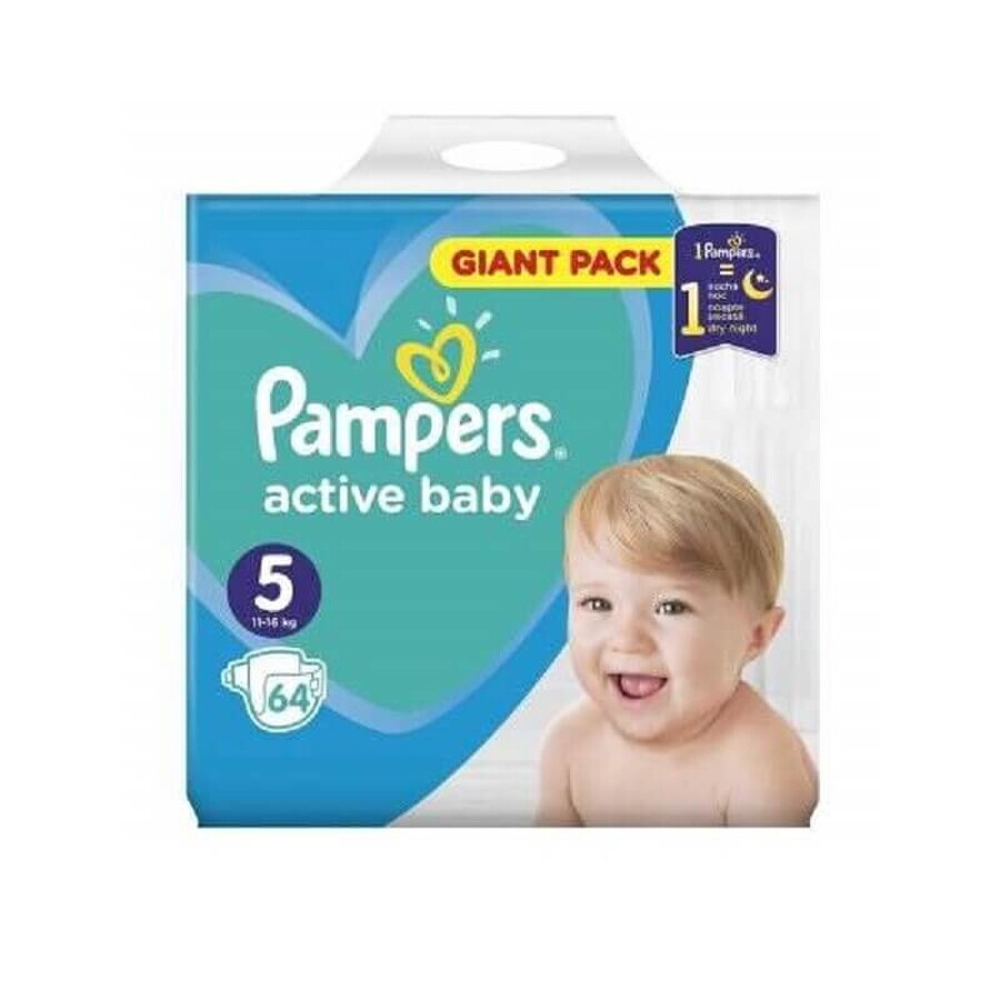 Luiers Active Baby Nr. 5, 11-16 kg, 64 stuks, Pampers