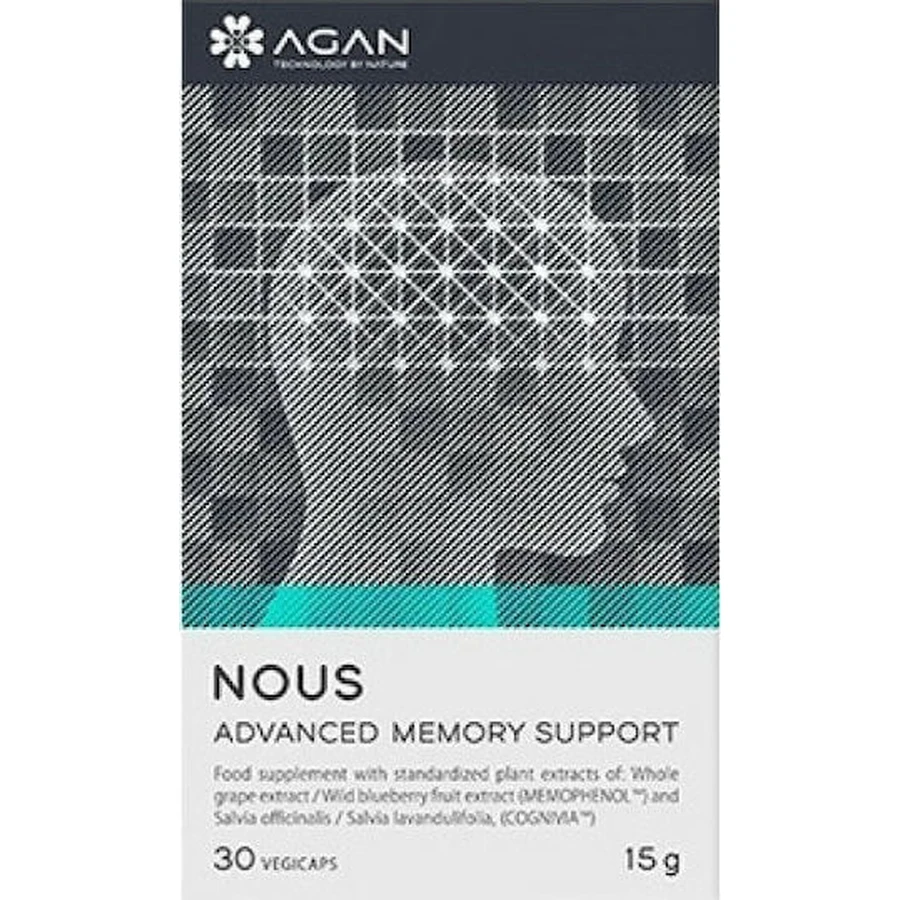 Agan Nous Advanced Memory Support geheugensupplement 30 plantaardige capsules