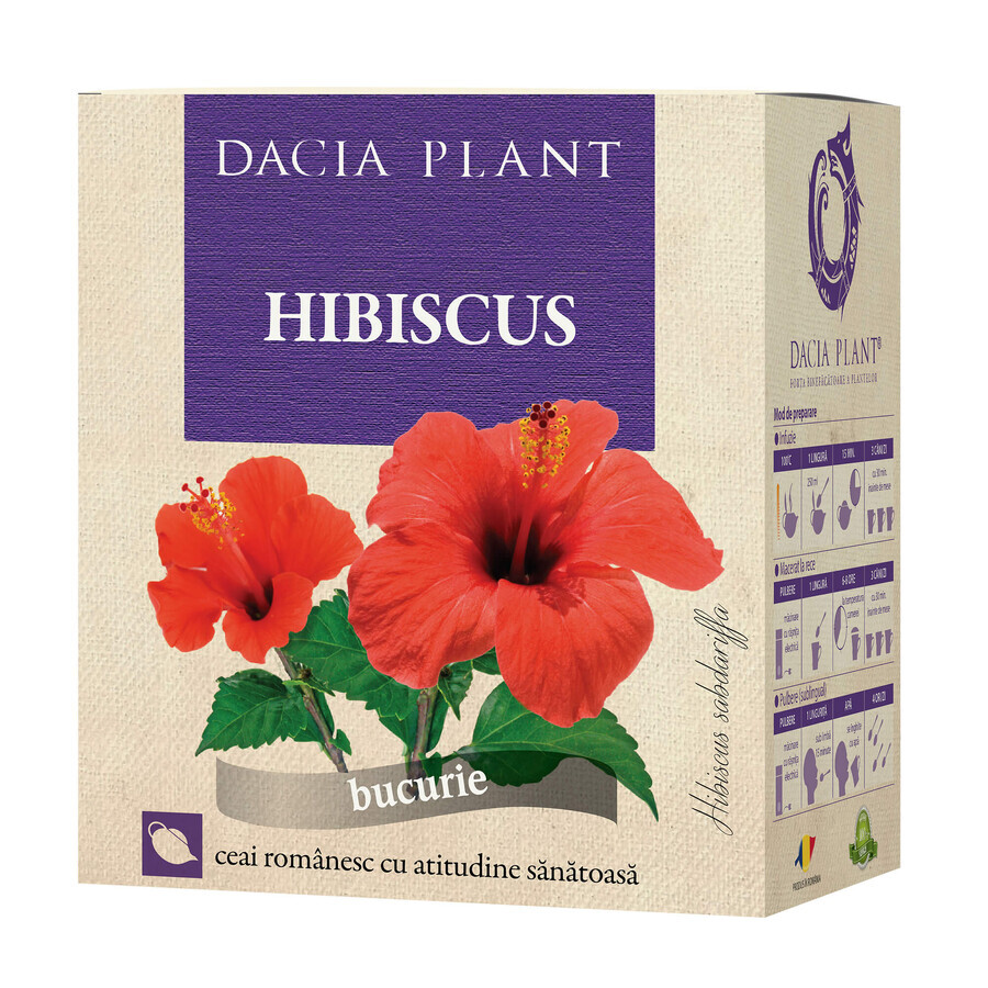 Ceai de Hibiscus, 50g, Dacia Plant