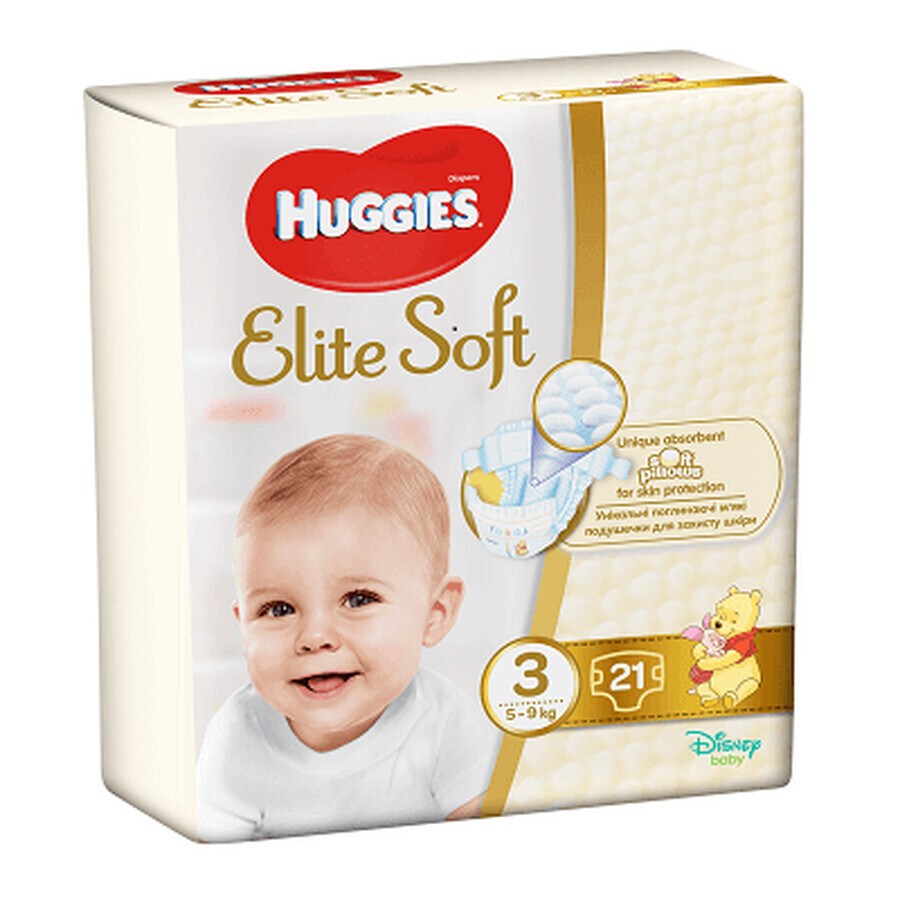 Luiers Elite Soft Nr. 3, 5-9 kg, 21 stuks, Huggies