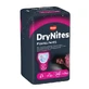 Pañales DryNites para niñas, 4-7 años, 17-30 kg, 10 unidades, Huggies
