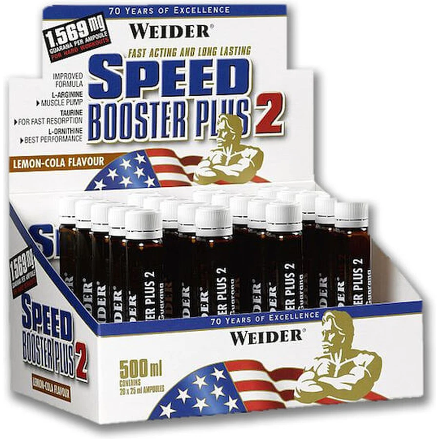 Weider Speed Booster Plus II Integratore pre-allenamento 20 x 1ml Lemon Cola