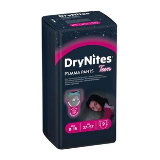 Pieluszki DryNites dla dziewczynek, 8-15 lat, 27-57 kg, 9 sztuk, Huggies