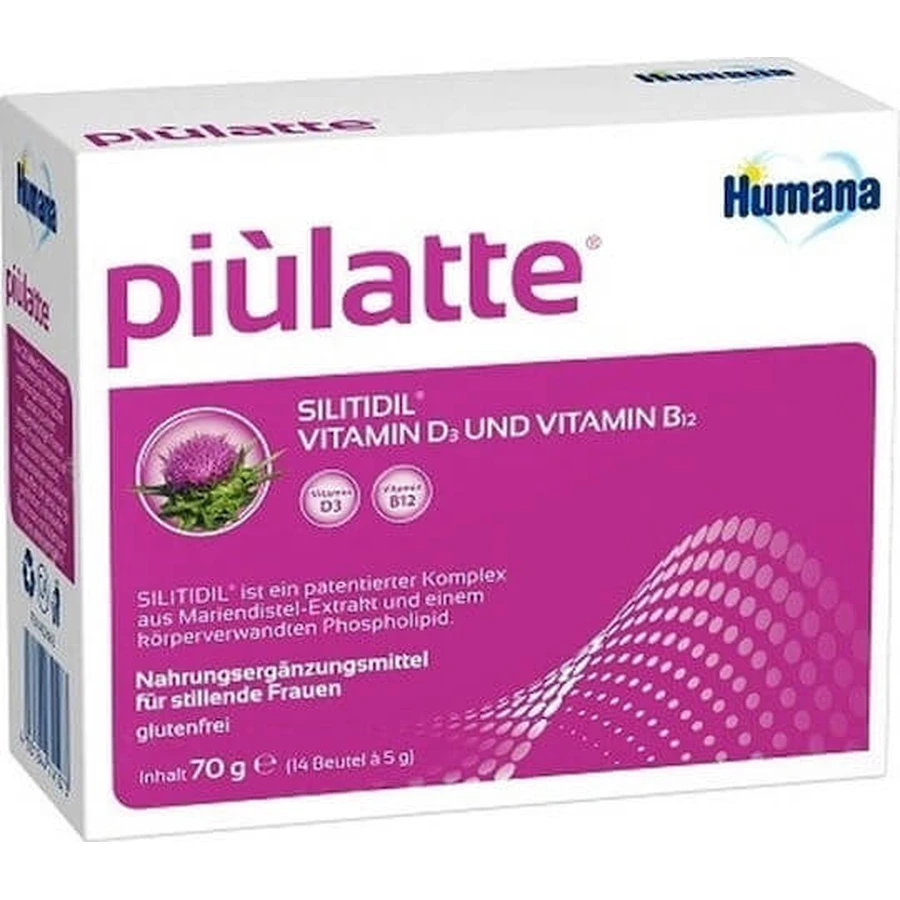 Humana Piulatte Schwangerschaftsergänzung 70gr 14 Beutel