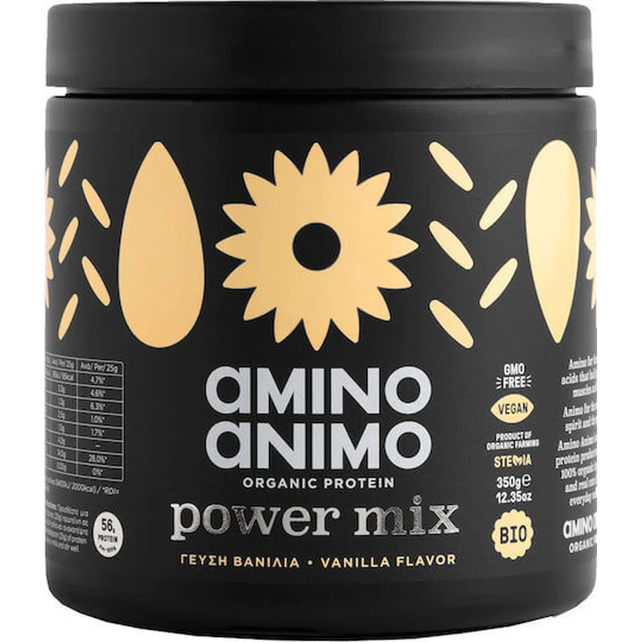 Laboratoire Physis Amino Animo Animo Power Mix Bio Sans Gluten ni Lactose avec Arôme Vanille 350gr