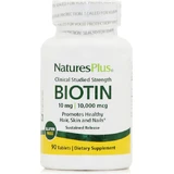 Nature's Plus Klinische Sterkte Biotine Vitamine voor Haar, Huid en Nagels 10mg 90 Tabletten