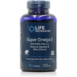Life Extension Super Omega 3 EPA/DHA Visolie Sesam Lignanen en Olijf Extract 120 softgels