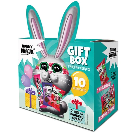 Cofanetto regalo Bunny Ninja, caramelle alla frutta, 108 g