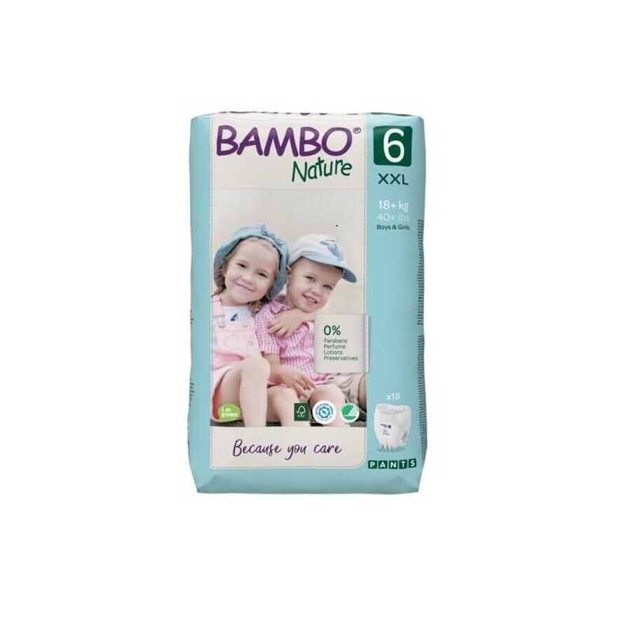 Windelhosen Eco Friendly Nr. 6, +18 kg, 18 Stück, Bambo Nature