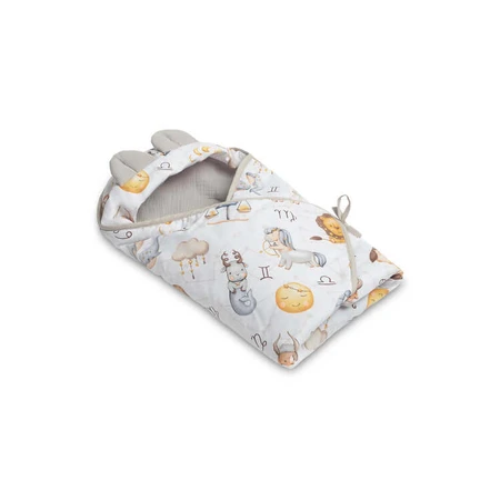 Muslin Diaper 90X90Cm Zodiac Grey For Car Seat 0-13Kg