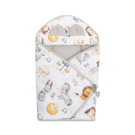 Muslin Diaper 90X90Cm Zodiac Grey For Car Seat 0-13Kg