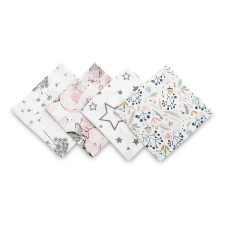 Luierspuugdoos van 4 - Roze 35X35