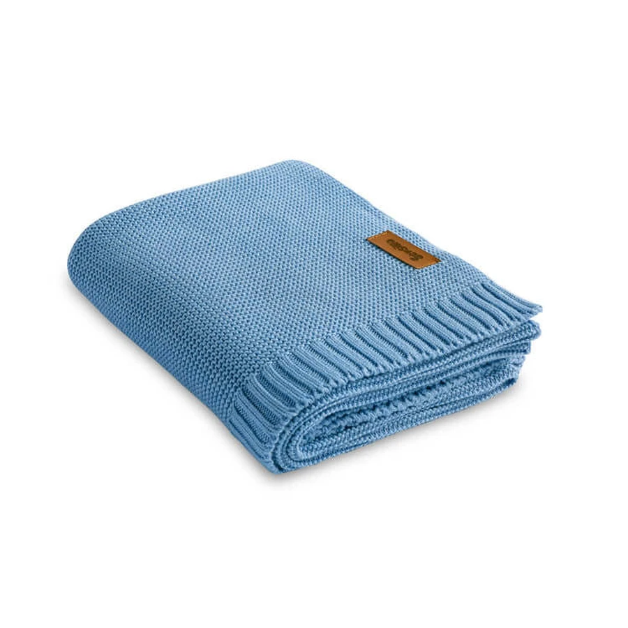 Bambus-Baumwoll-Decke blau 100X80