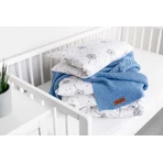 Bambus-Baumwoll-Decke blau 100X80