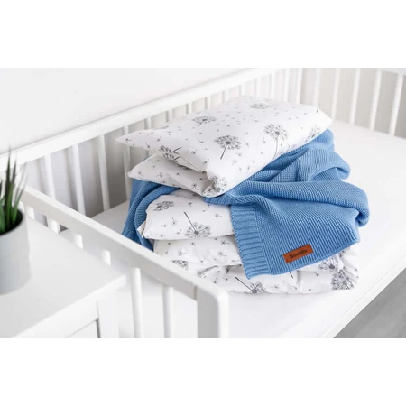 Bambus-Baumwoll-Decke blau 100X80