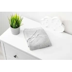 Couverture avec capuchon gris 90X85