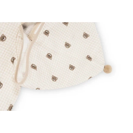 Poncho in mussola Orsetti Beige Sensillo