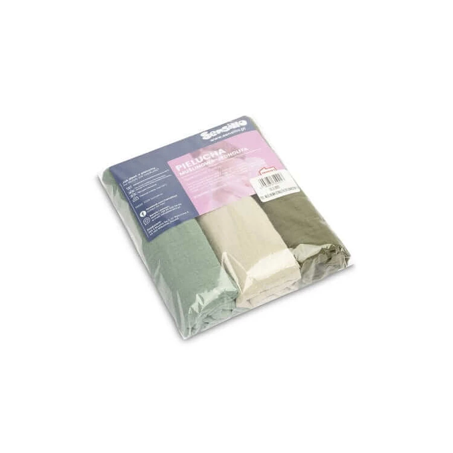 Muslineluiers Uniform Groen 3 Stuks 60x80cm