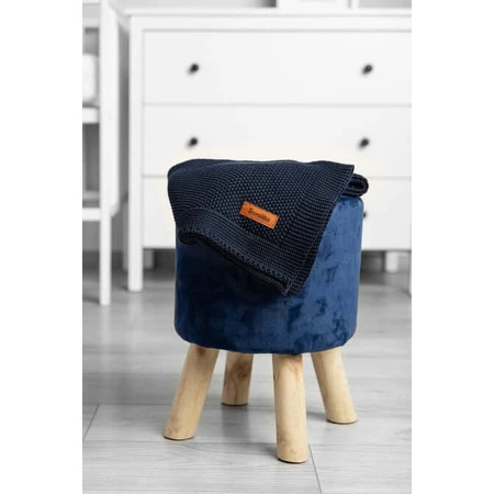 Manta 100% Algodón Azul Oscuro 100X80