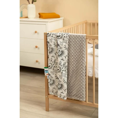 Blanket Minky Grey 75 X 100