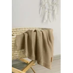 Bambus und Baumwolle Beige Decke 100X80