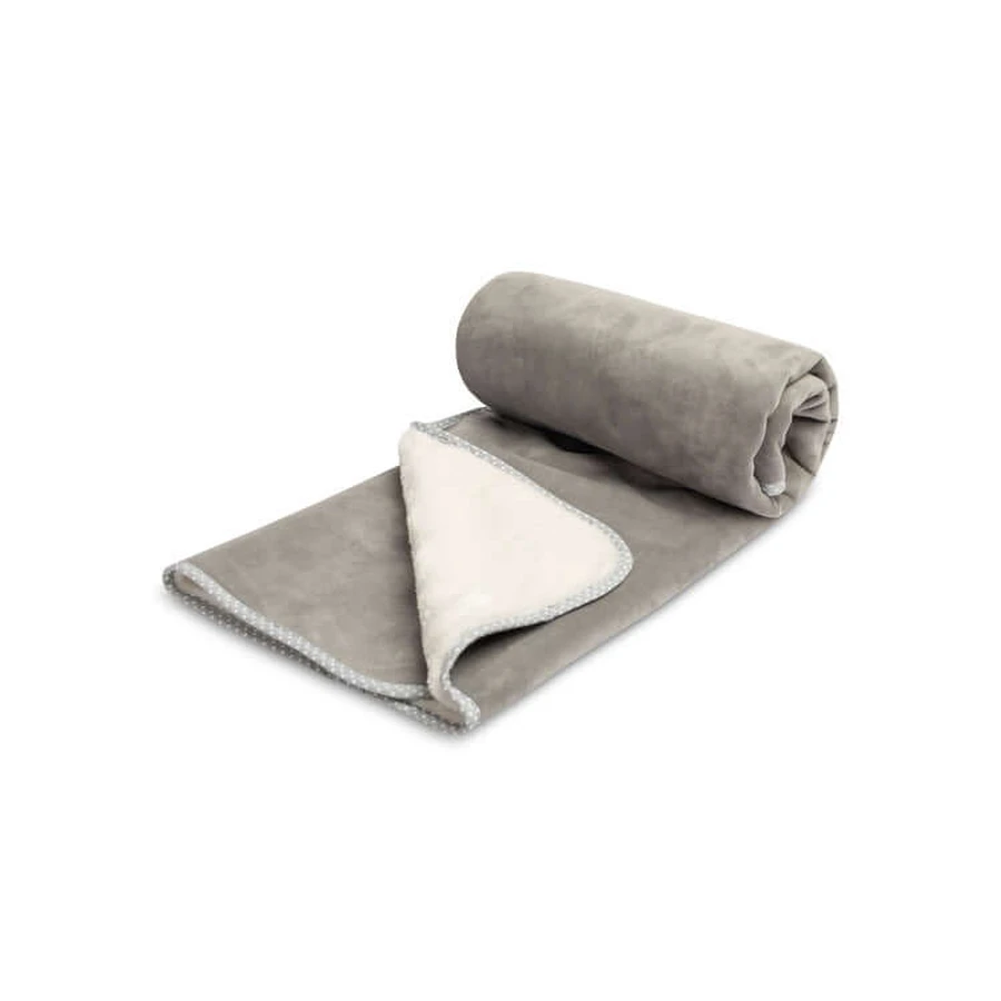Manta de felpa gris 80X100