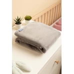 Manta de felpa gris 80X100