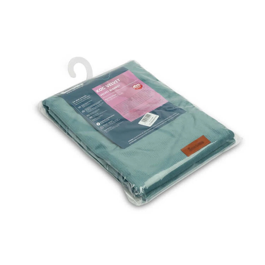 Samtdecke - Smaragd 75X100