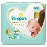 Premium Care Newborn Luier Nr. 1, 2-5 kg, 26 stuks, Pampers