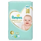Couches Premium Care No. 4, 9-14 Kg, 68 pièces, Pampers