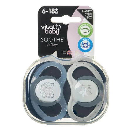 Soothing Soothers With Airflow 6-18 Months Vital Baby