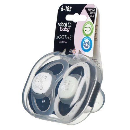 Soothing Soothers With Airflow 6-18 Months Vital Baby