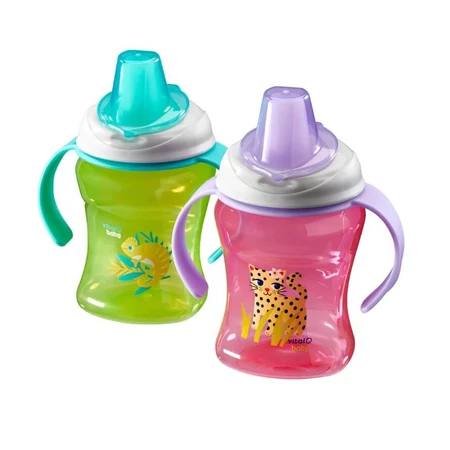 Easy sipping cup with removable handles 260 ml. Green Vital Baby