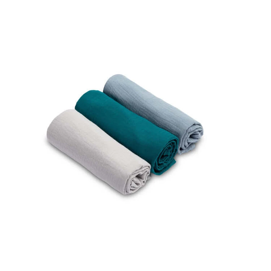 Pieluszki muślinowe Uniform Blue 3 sztuki 60X80Cm: ceny i cechy