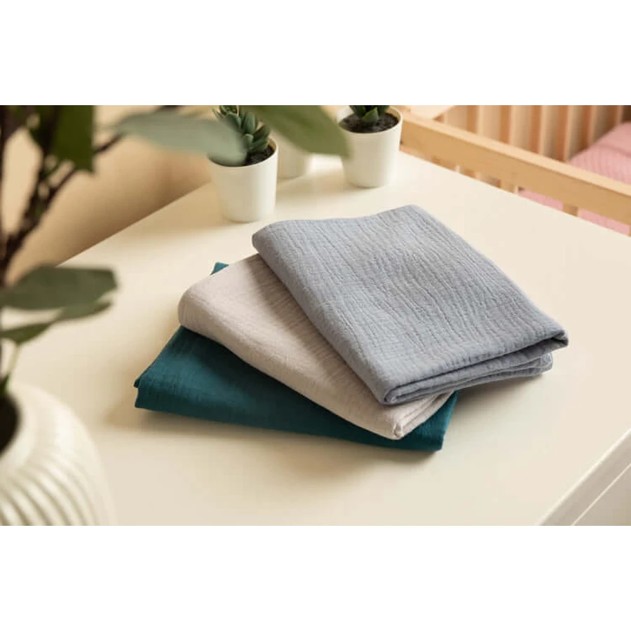 Pieluszki muślinowe Uniform Blue 3 sztuki 60X80Cm: ceny i cechy