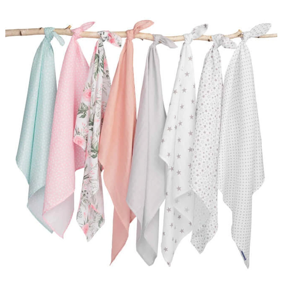 Pannolino in mussola 70X80 - Rosa liscio