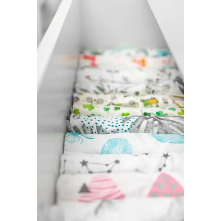 Muslin Diaper 70X80 - Grey Stars