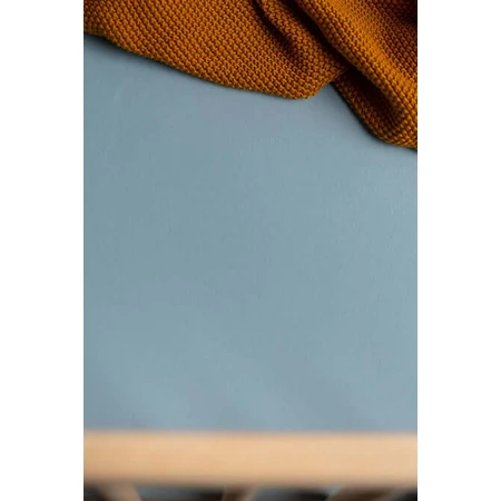 Drap de coton avec gomme Jersey Deluxe Bleu 60X120 Sensillo
