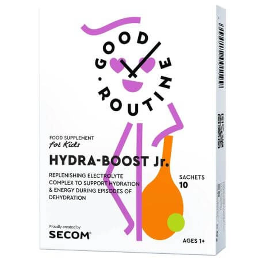 Hydra-Boost Jr rehydratiezouten, 10x4,2 g, Good Routine