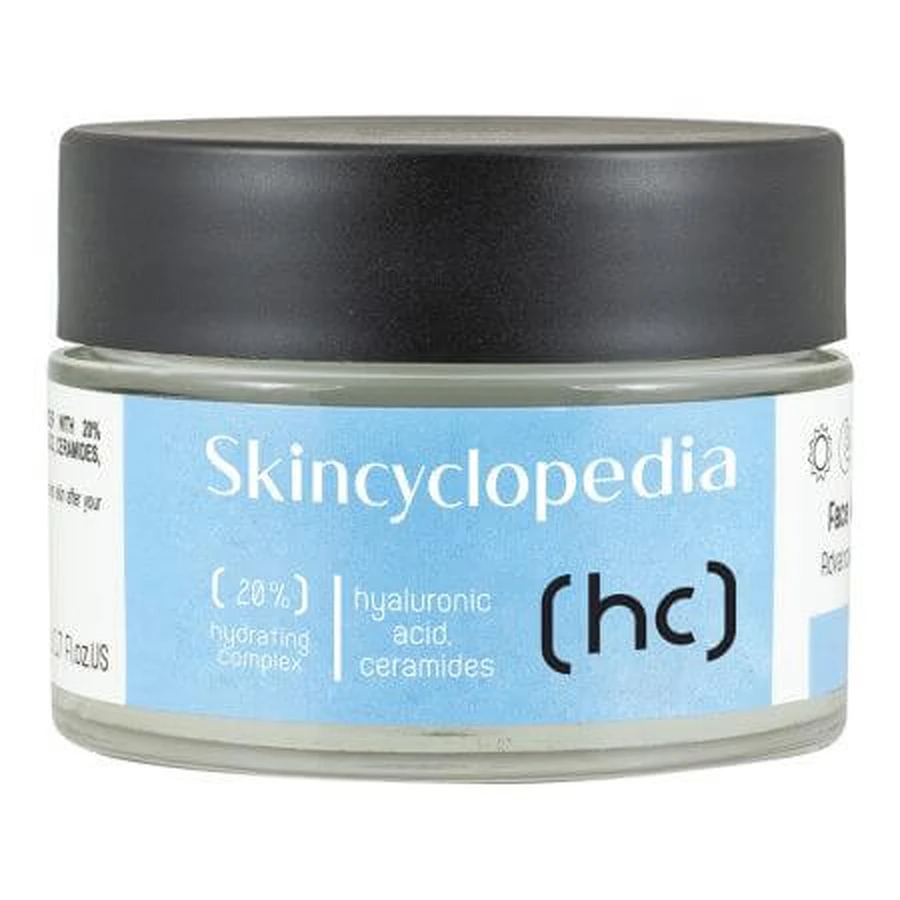 Crème pour le visage à l'acide hyaluronique et aux céramides HC, 50 ml, Skincyclopedia