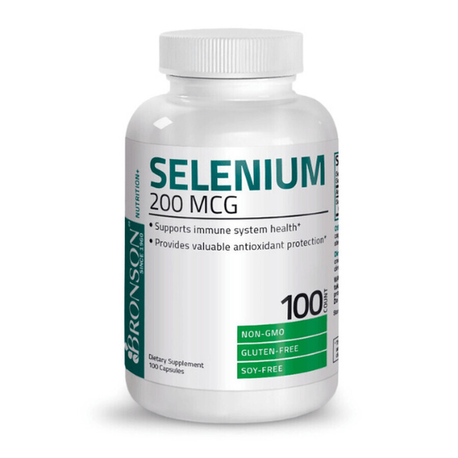 Selenium 200 mcg, 100 capsules, Bronson