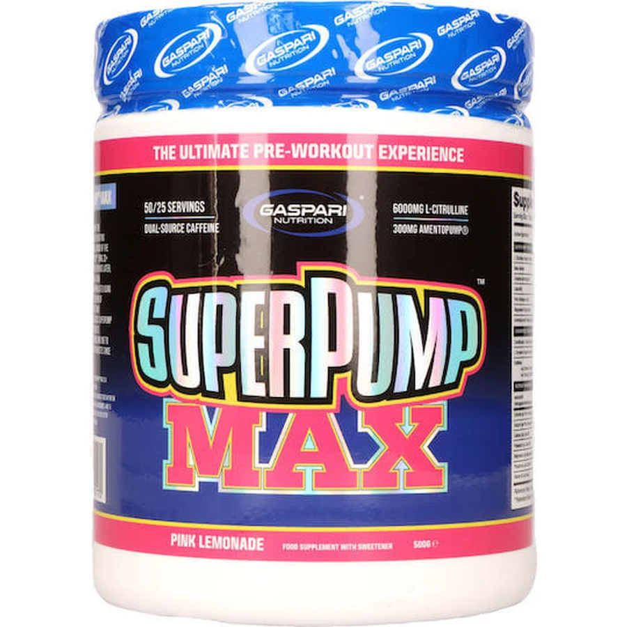 Gaspari Super Pump Max Suplemento Adelgazante 500gr Limonada Rosa