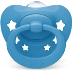 Nuk Signature Sucette orthodontique en silicone avec pochette Star - Bleu pour 18-36 mois
