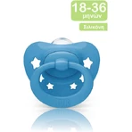 Nuk Signature Sucette orthodontique en silicone avec pochette Star - Bleu pour 18-36 mois