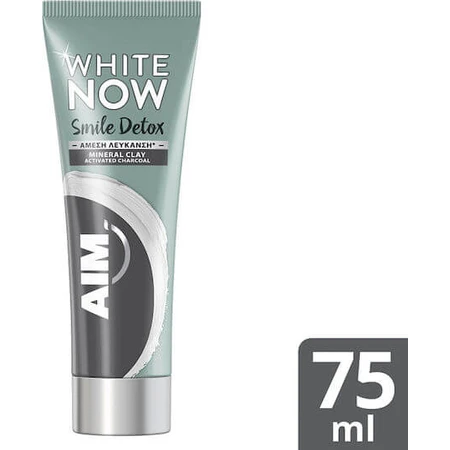 AIM White Now Smile Detox Whitening Toothpaste with Activated Charcoal 75ml
